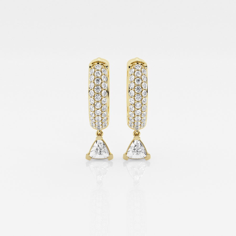 Bombë  12mm Trillion Dangle Huggie