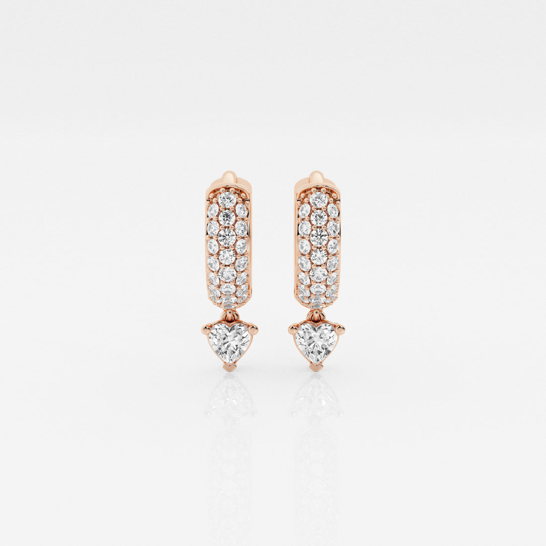 Bombë 10mm Small Heart Dangle Huggie