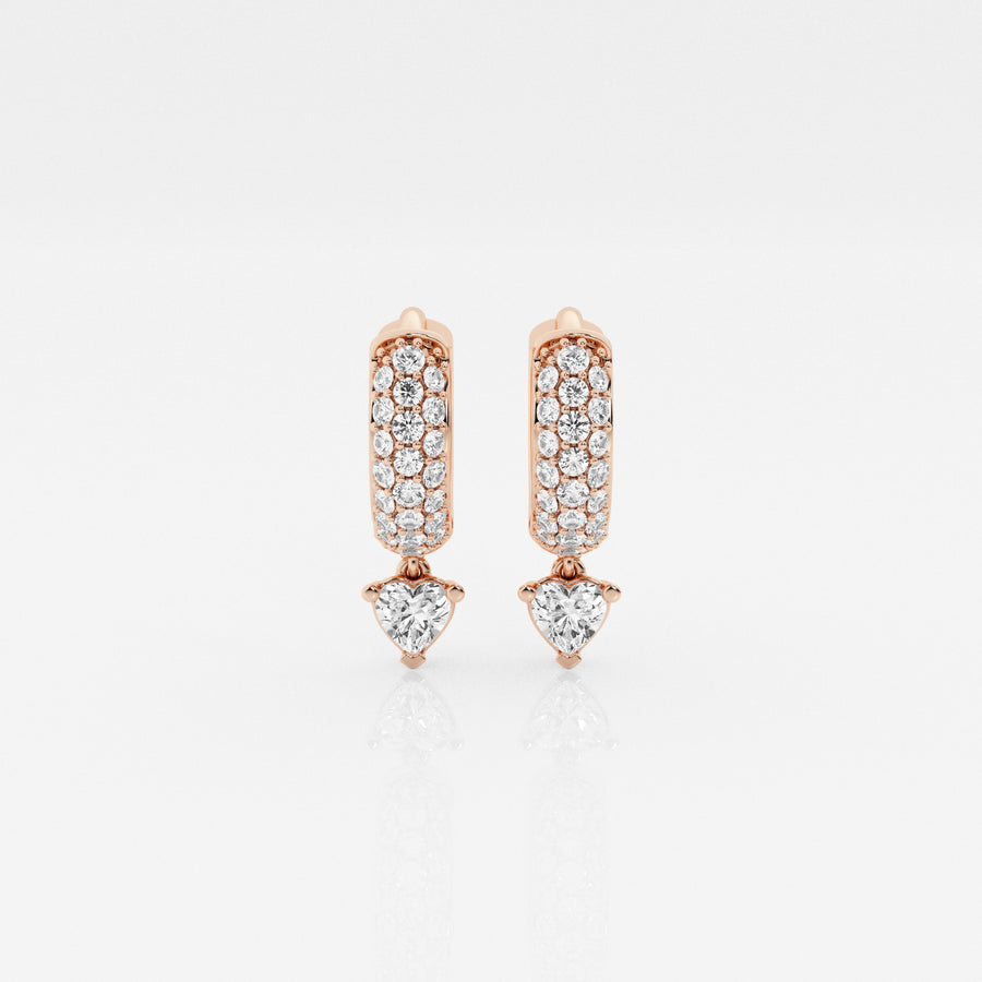 Bombë 10mm Small Heart Dangle Huggie