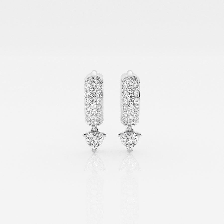 Bombë 10mm Small Heart Dangle Huggie