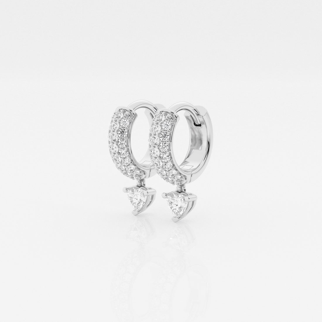 Bombë 10mm Small Heart Dangle Huggie