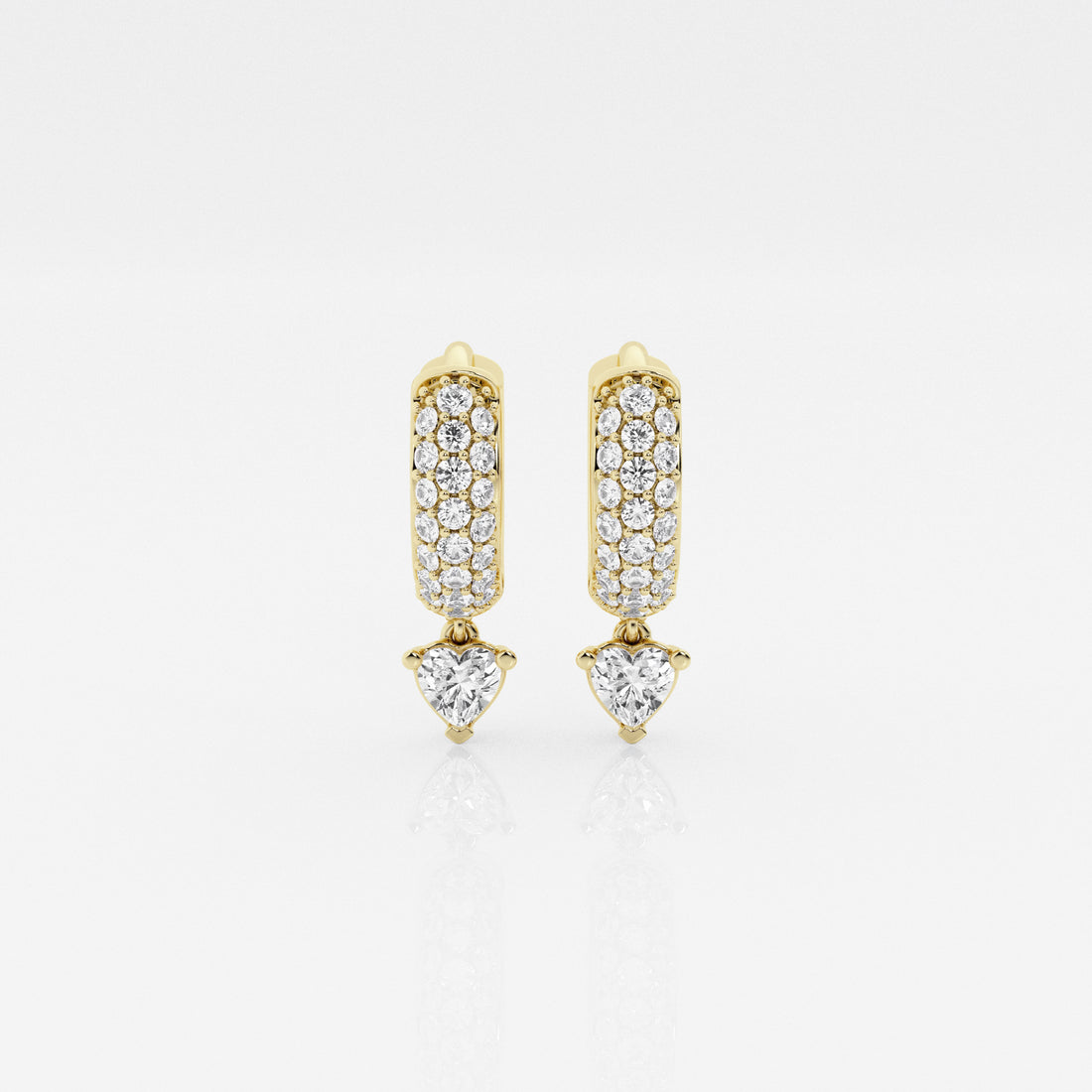 Bombë 10mm Small Heart Dangle Huggie