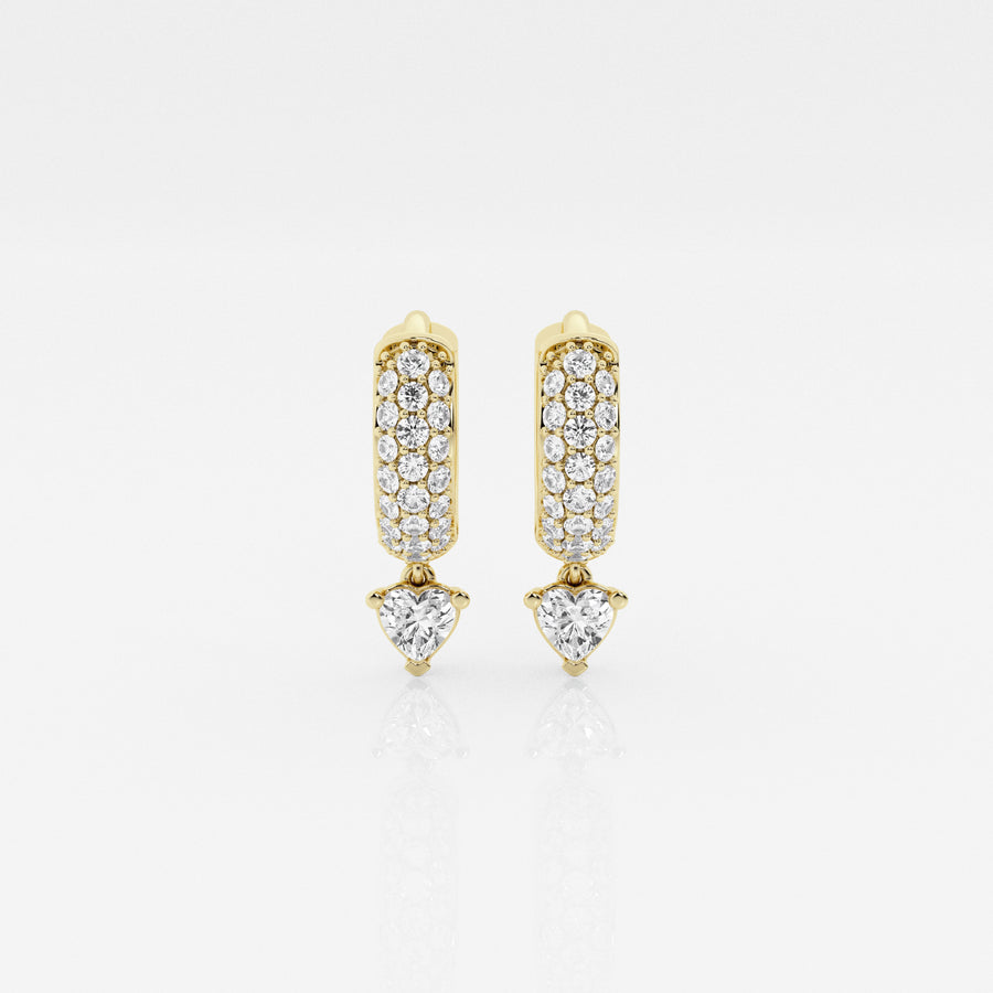 Bombë 10mm Small Heart Dangle Huggie