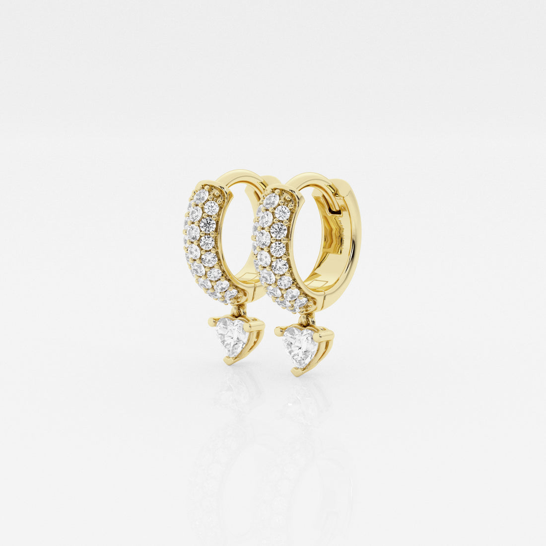 Bombë 10mm Small Heart Dangle Huggie