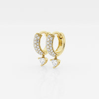 Bombë 10mm Small Heart Dangle Huggie