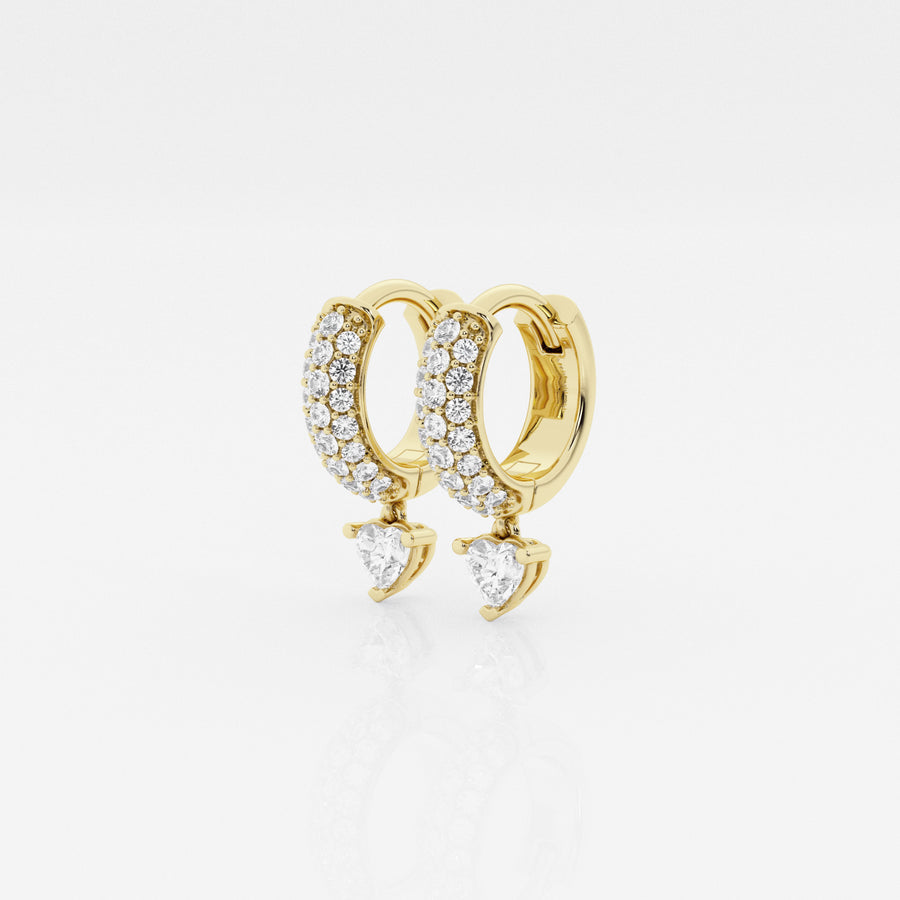 Bombë 10mm Small Heart Dangle Huggie