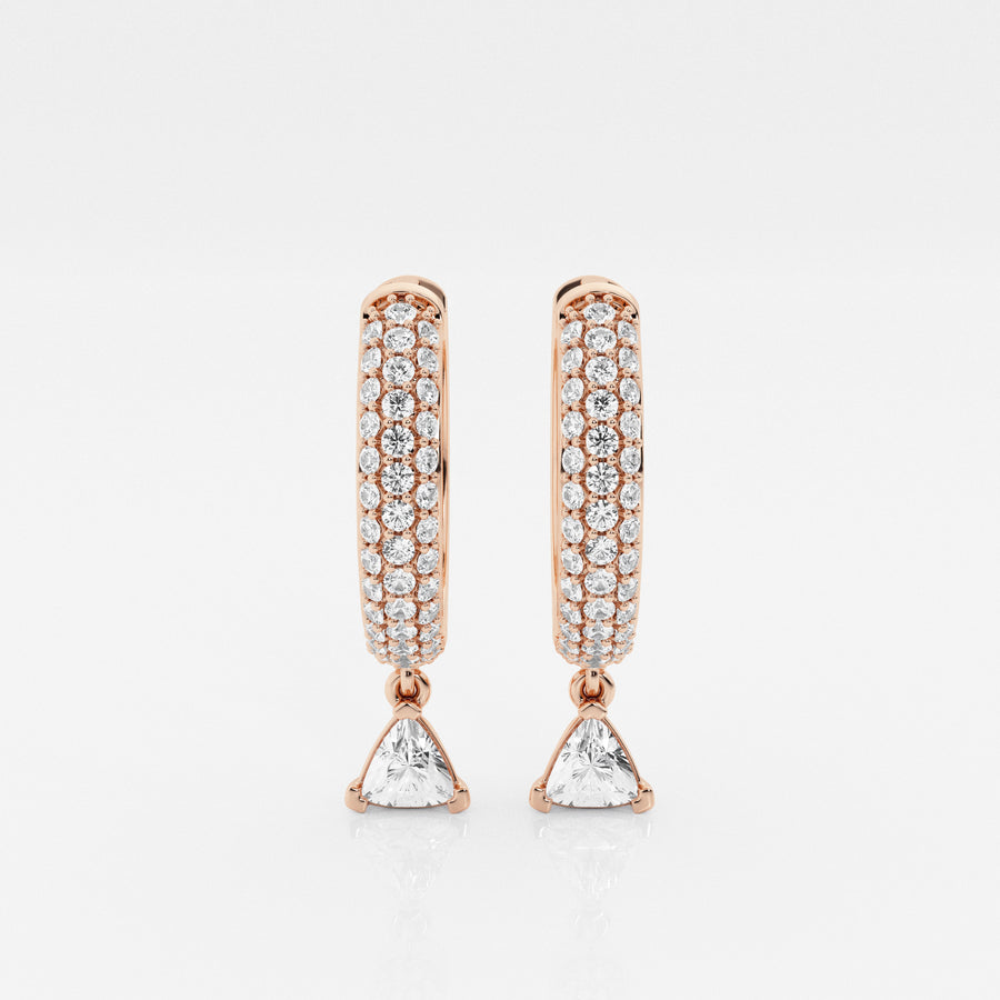 Bombë 15mm Bold Trillion Dangle Huggie