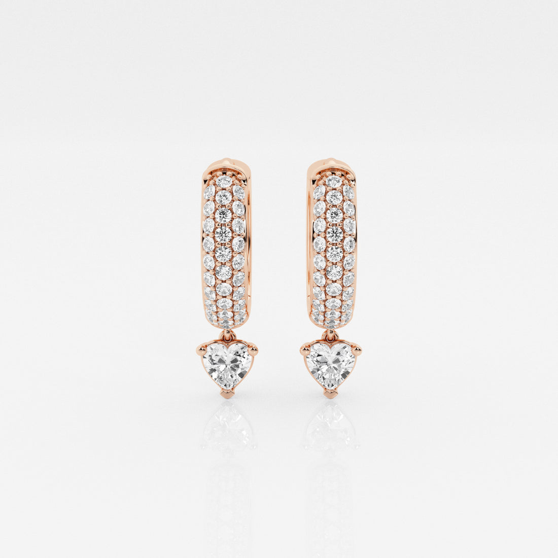 Bombë  12mm Heart Dangle Huggie