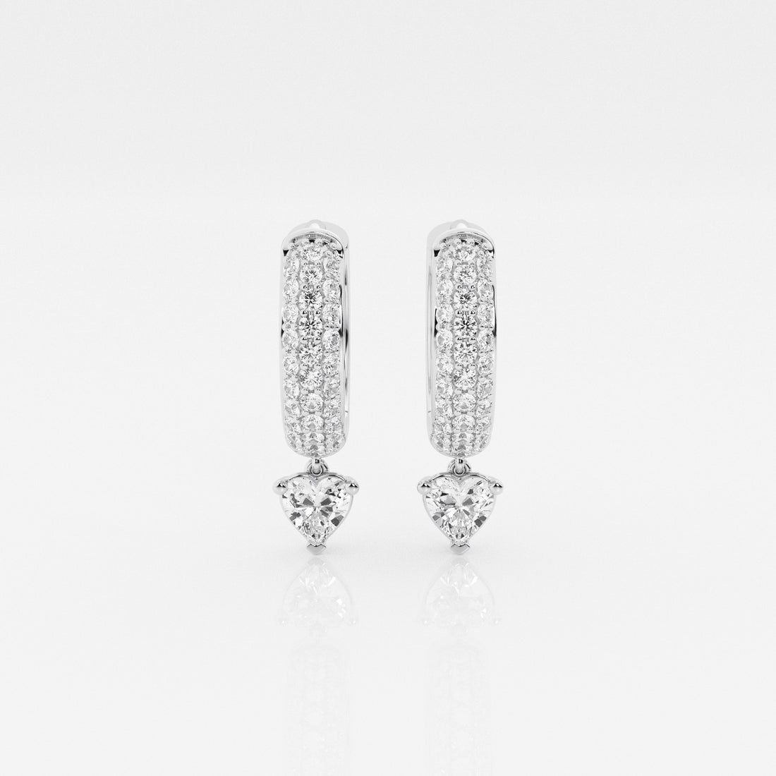 Bombë  12mm Heart Dangle Huggie