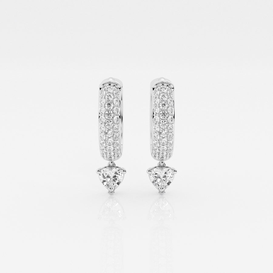 Bombë  12mm Heart Dangle Huggie