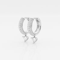 Bombë  12mm Heart Dangle Huggie