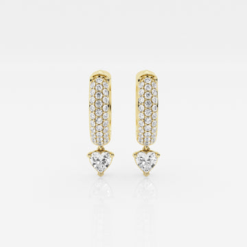 Bombë  12mm Heart Dangle Huggie