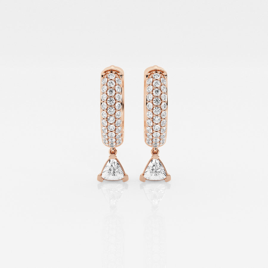 Bombë  12mm Trillion Dangle Huggie