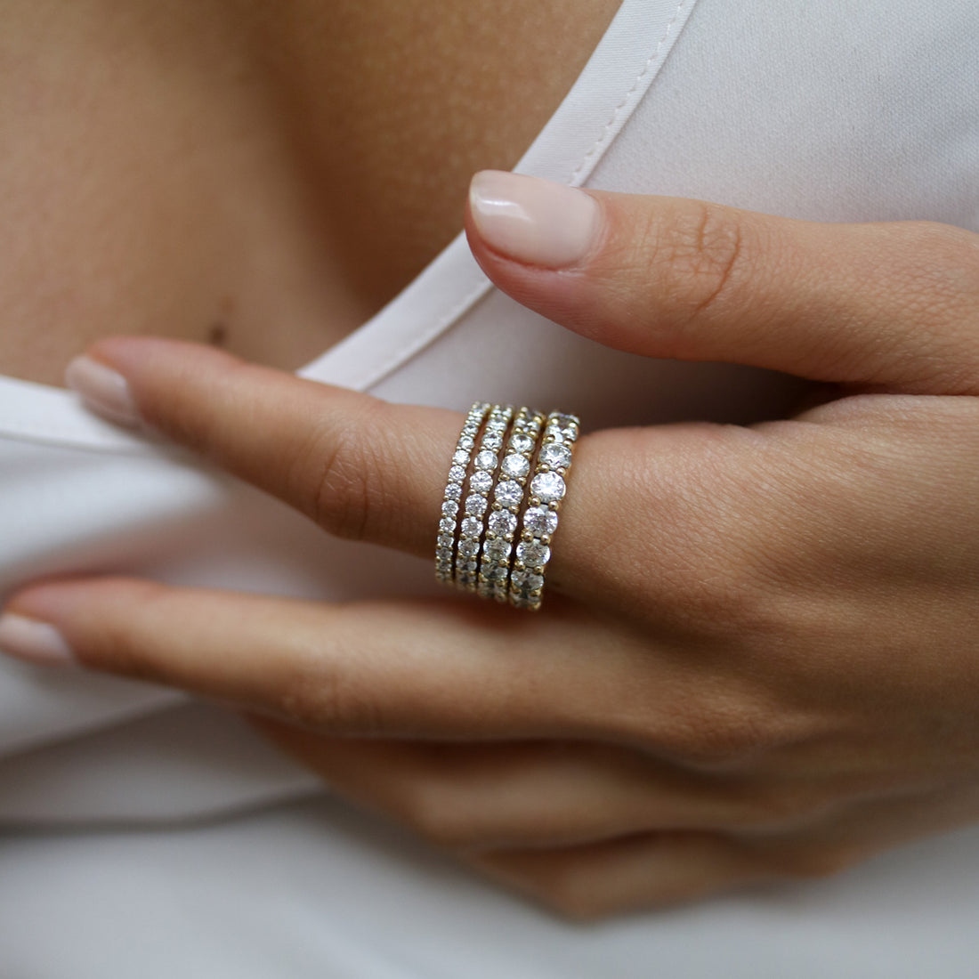 Empowering Round Eternity Thin Band