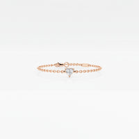 Chain White Heart Bracelet