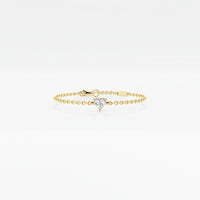 Chain White Heart Bracelet