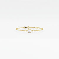 Chain White Round Bracelet