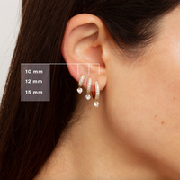 Bombë 10mm Small Heart Dangle Huggie