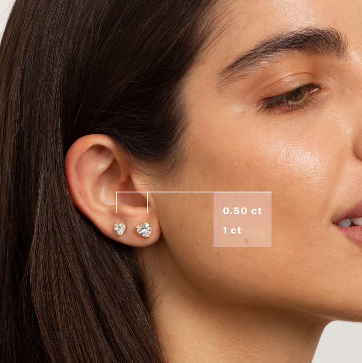 Ethereal .50ct Heart Stud
