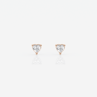 Mini 0.10ct White Heart Stud