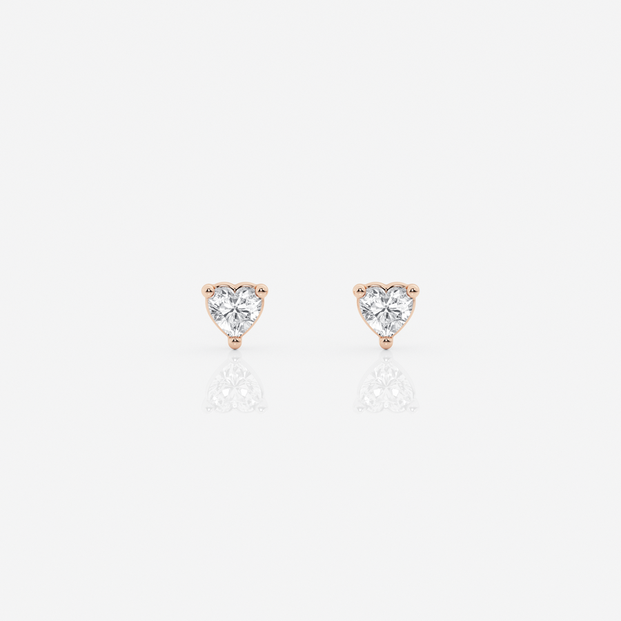 Mini 0.10ct White Heart Stud