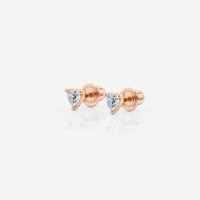 Mini 0.10ct White Heart Stud