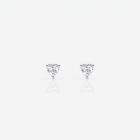Mini 0.10ct White Heart Stud