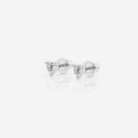 Mini 0.10ct White Heart Stud