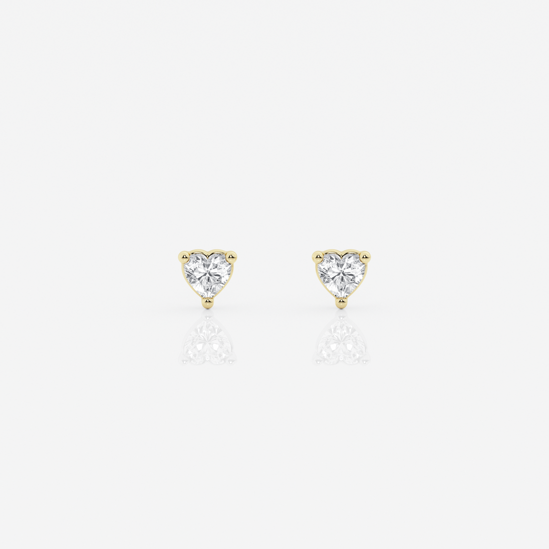 Mini 0.10ct White Heart Stud
