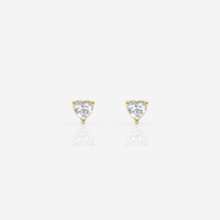 Mini 0.10ct White Heart Stud