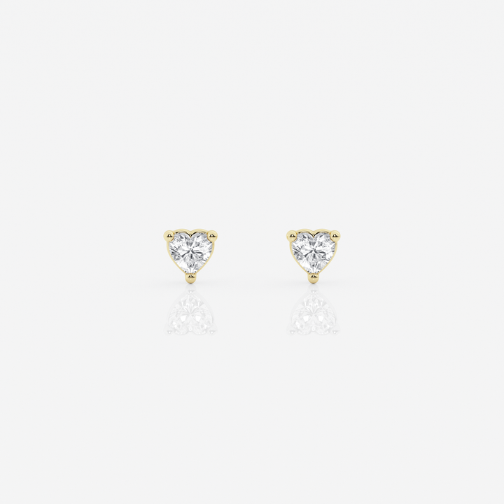 Mini 0.10ct White Heart Stud