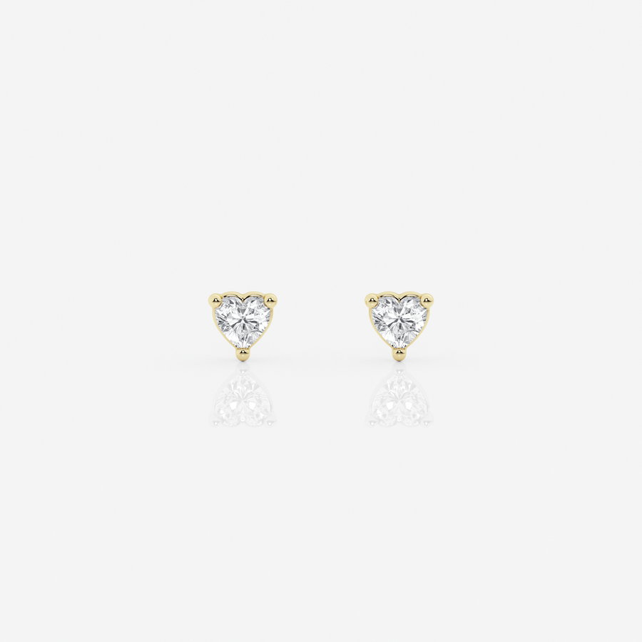 Mini 0.10ct White Heart Stud