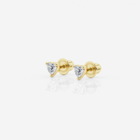 Mini 0.10ct White Heart Stud