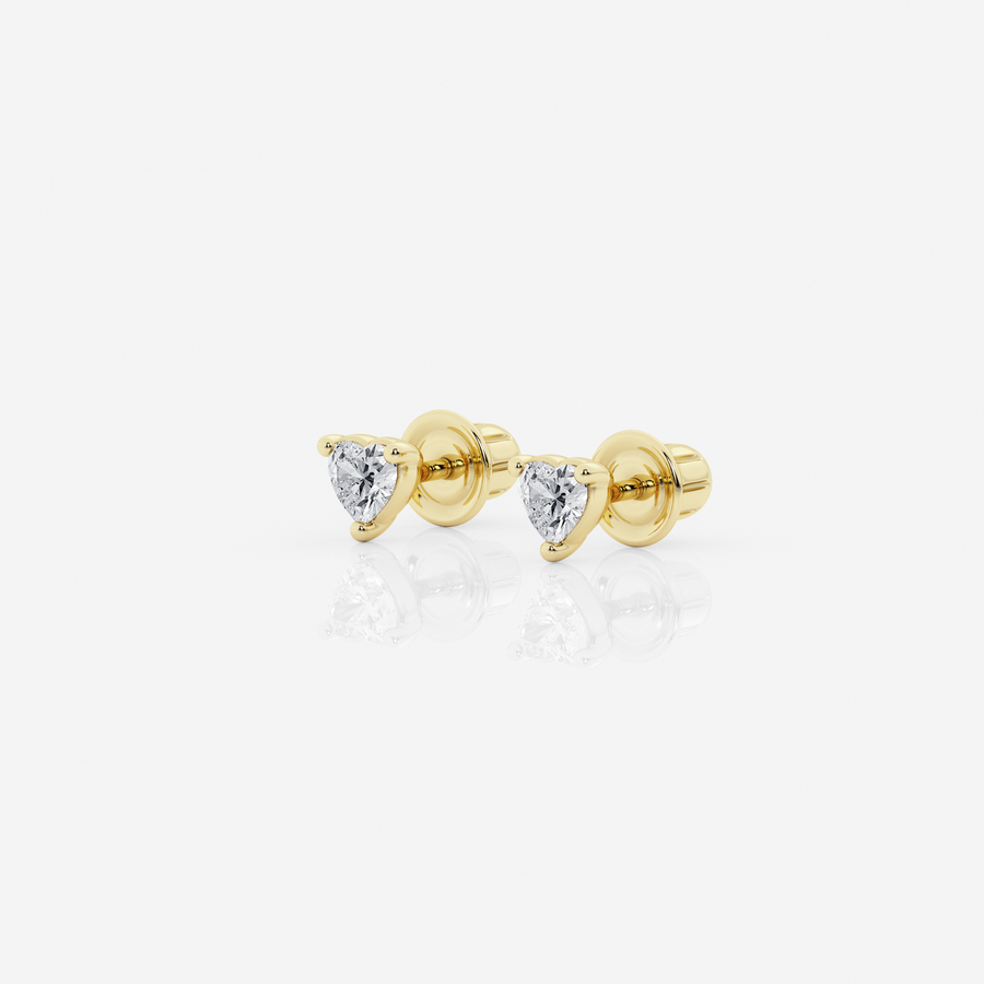 Mini 0.10ct White Heart Stud