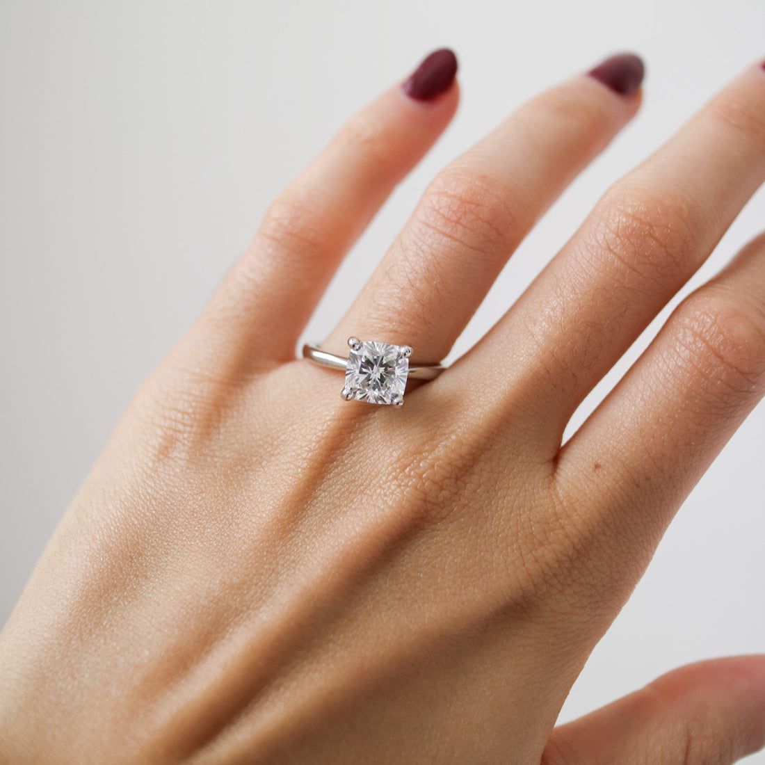 Empowering Cushion Solitary Ring