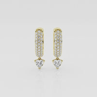 Bombë  12mm Heart Dangle Huggie