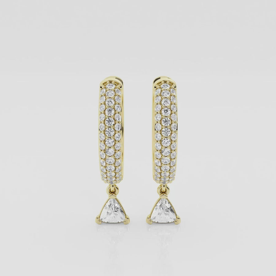 Bombë 15mm Bold Trillion Dangle Huggie