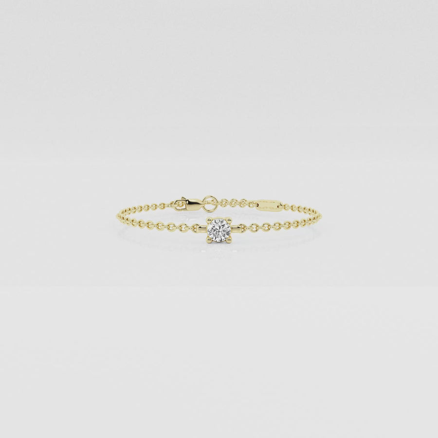 Chain White Round Bracelet