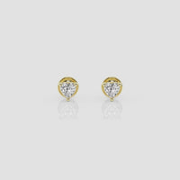 Mini 0.10ct White Heart Stud