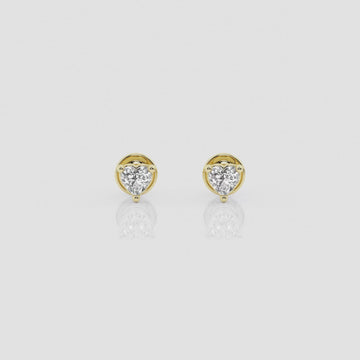 Mini 0.10ct White Heart Stud