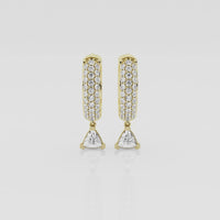 Bombë  12mm Trillion Dangle Huggie