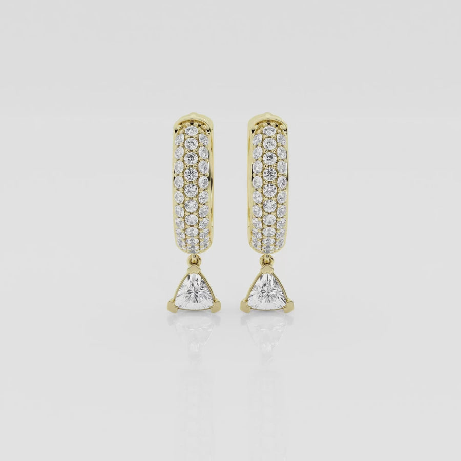 Bombë  12mm Trillion Dangle Huggie