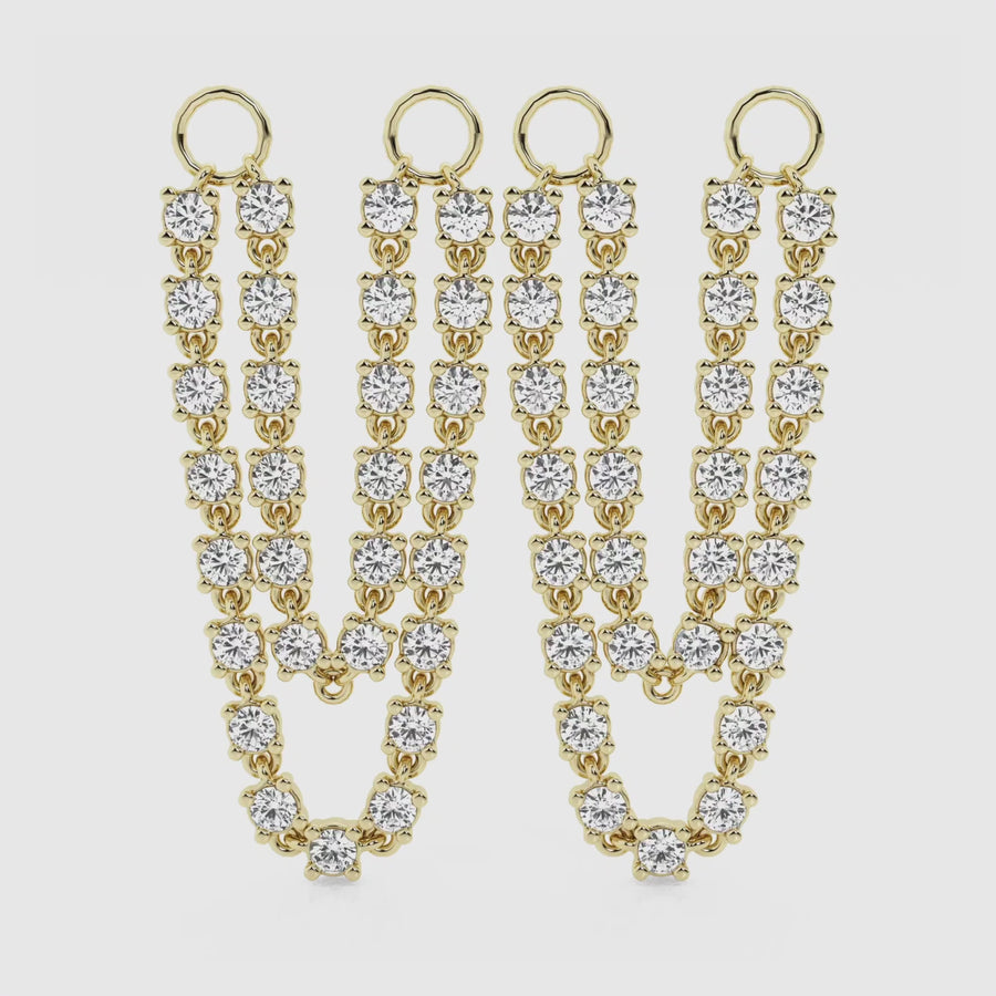 Connecting Double Chain Earring