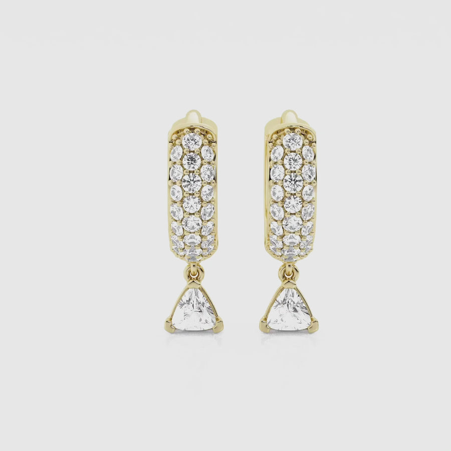 Bombë 10mm Small Trillion Dangle Huggie