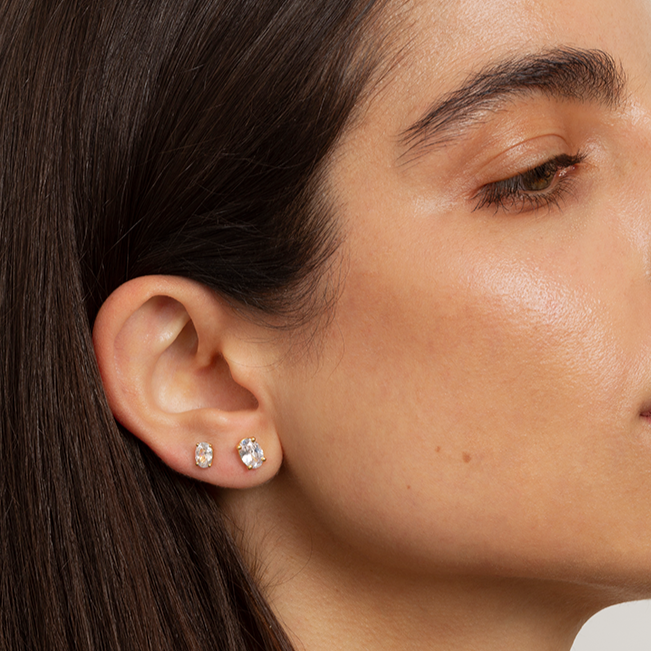 Empowering Oval Stud