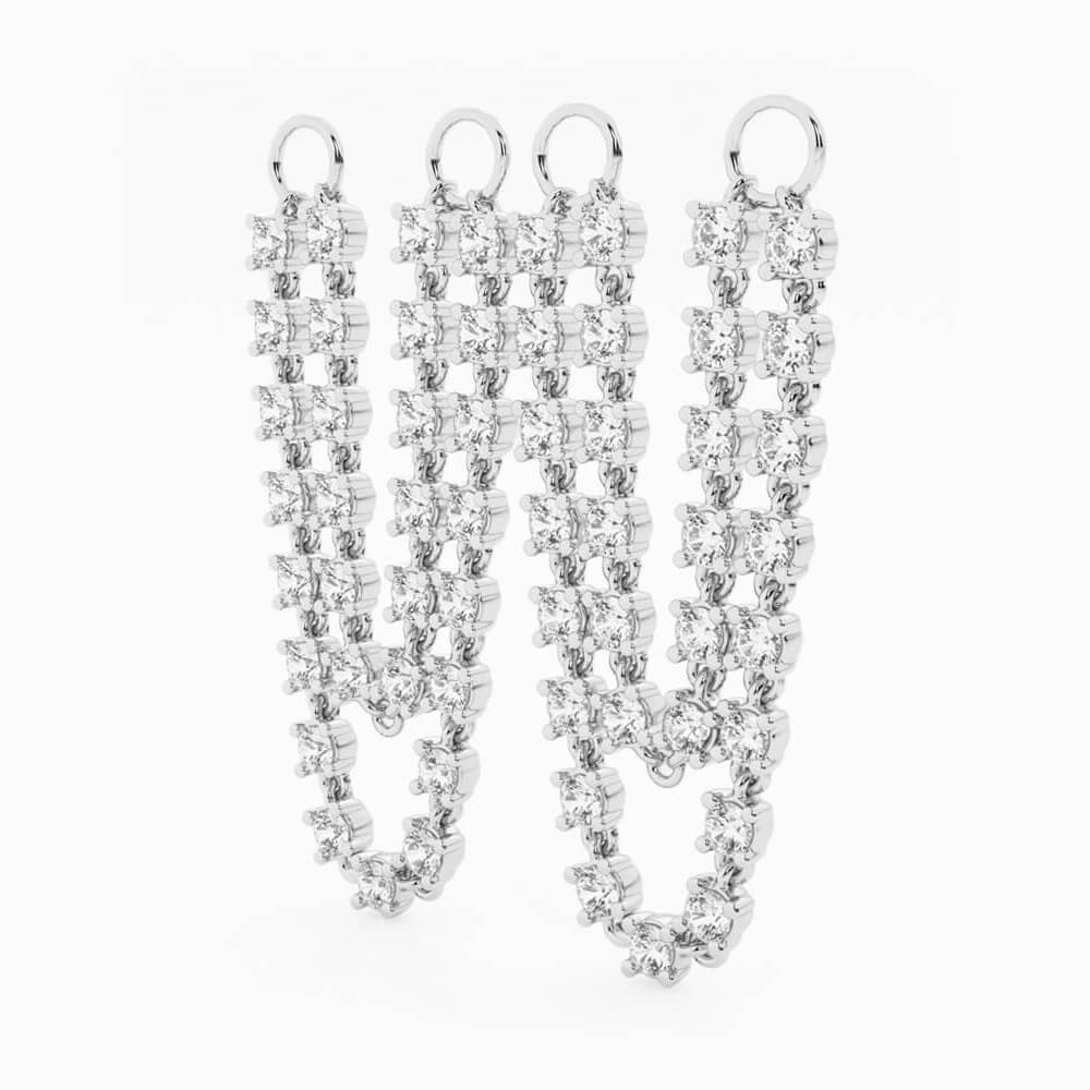 Connecting Double Chain Earring