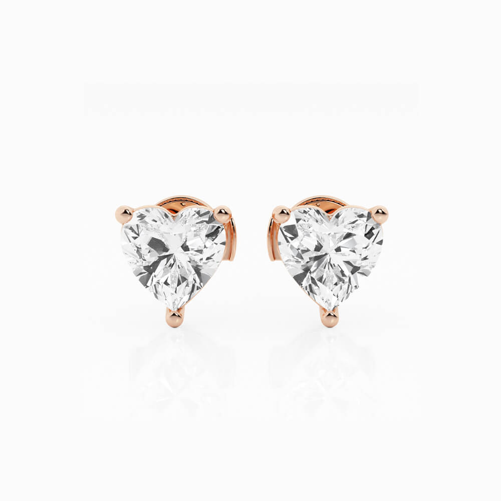 Ethereal 1ct Heart Stud