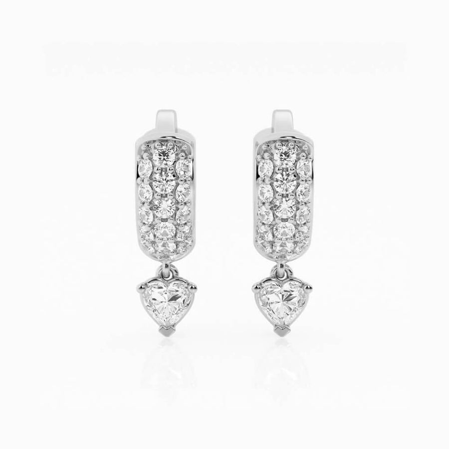 Bombë 8mm Micro Heart Dangle Huggie