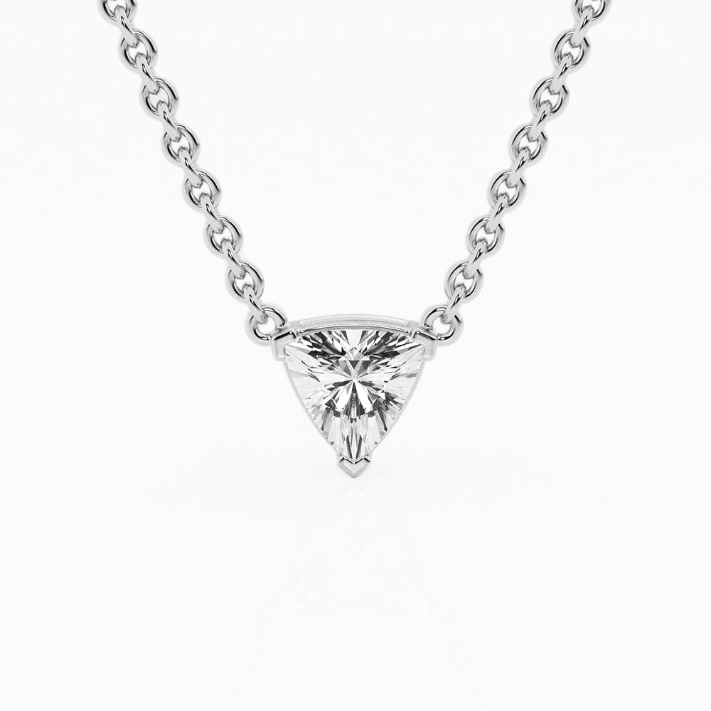 Trillion Diamond Bezel Pendant Necklace-SOLD - Sholdt Jewelry Design